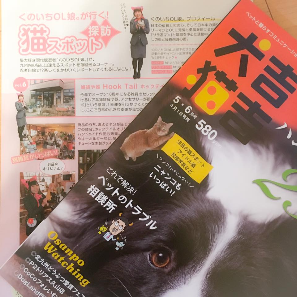 犬吉猫吉九州版「くのいちOL娘。が行く！猫スポット探訪」5・6月号